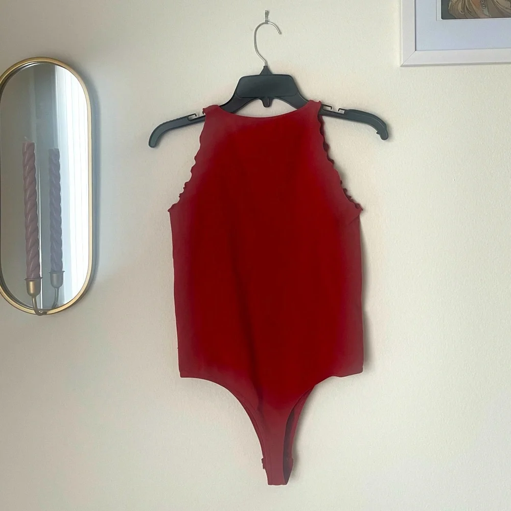 FREE PEOPLE Intimately High Neck Halter Style Body Suit - Picture 2 of 3